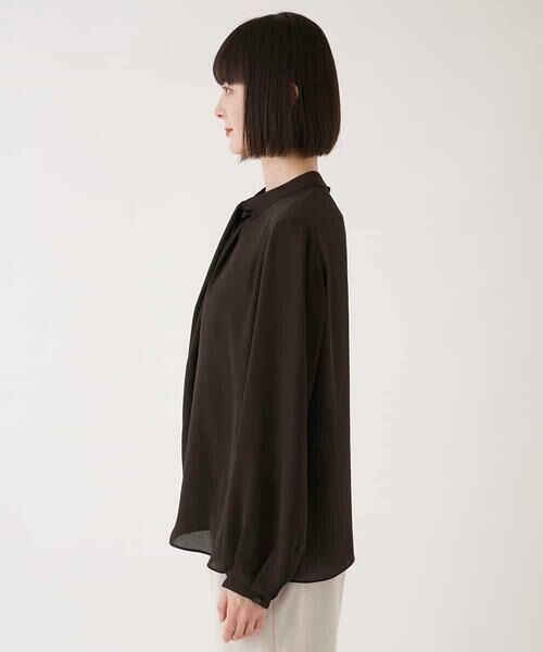 HIROKO BIS GRANDE / ヒロコビス グランデ シャツ・ブラウス | 【大きいサイズ】ドレープアクセントジョーゼットブラウス /洗濯機で洗える | 詳細10