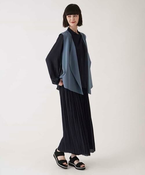 HIROKO BIS GRANDE / ヒロコビス グランデ シャツ・ブラウス | 【大きいサイズ】ドレープアクセントジョーゼットブラウス /洗濯機で洗える | 詳細16