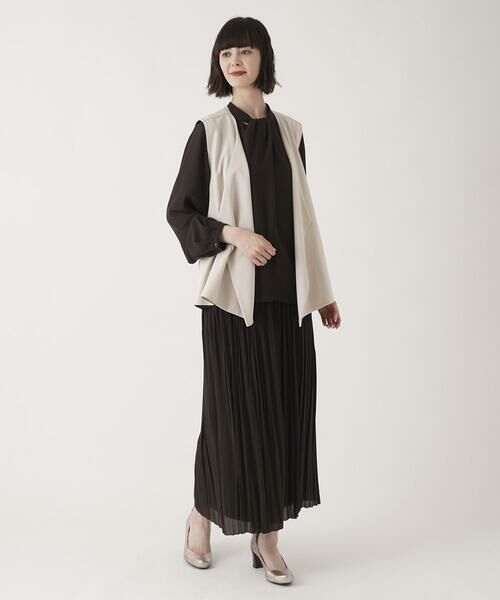 HIROKO BIS GRANDE / ヒロコビス グランデ シャツ・ブラウス | 【大きいサイズ】ドレープアクセントジョーゼットブラウス /洗濯機で洗える | 詳細19