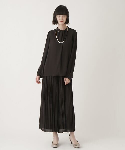 HIROKO BIS GRANDE / ヒロコビス グランデ シャツ・ブラウス | 【大きいサイズ】ドレープアクセントジョーゼットブラウス /洗濯機で洗える | 詳細20