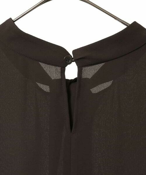 HIROKO BIS GRANDE / ヒロコビス グランデ シャツ・ブラウス | 【大きいサイズ】ドレープアクセントジョーゼットブラウス /洗濯機で洗える | 詳細3