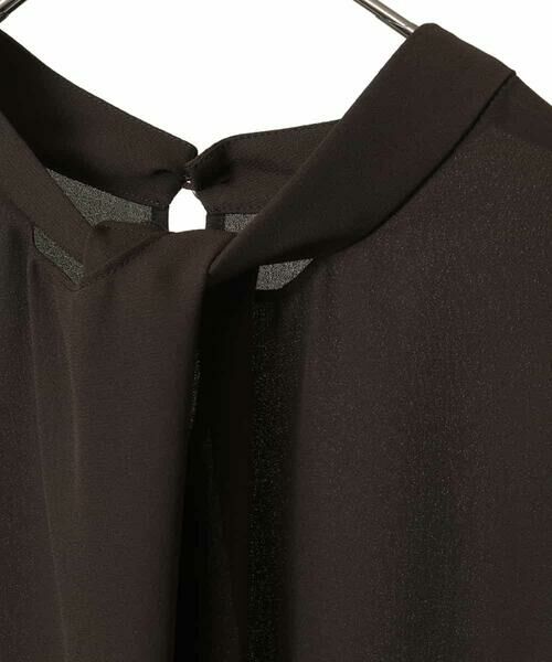 HIROKO BIS GRANDE / ヒロコビス グランデ シャツ・ブラウス | 【大きいサイズ】ドレープアクセントジョーゼットブラウス /洗濯機で洗える | 詳細4