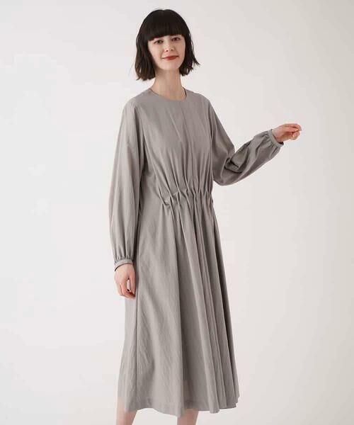 HIROKO BIS GRANDE / ヒロコビス グランデ ロング・マキシ丈ワンピース | 【大きいサイズ】ドレープワッシャーワンピース /洗える | 詳細10