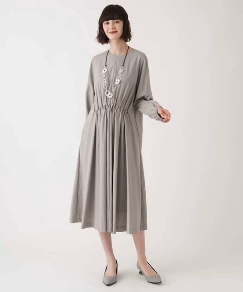 HIROKO BIS GRANDE / ヒロコビス グランデ ロング・マキシ丈ワンピース | 【大きいサイズ】ドレープワッシャーワンピース /洗える | 詳細13