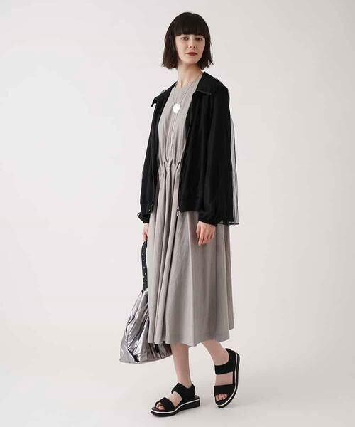 HIROKO BIS GRANDE / ヒロコビス グランデ ロング・マキシ丈ワンピース | 【大きいサイズ】ドレープワッシャーワンピース /洗える | 詳細16