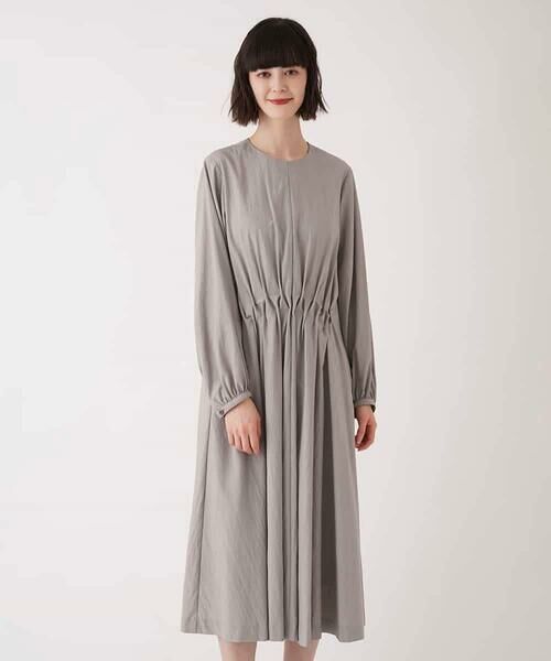 HIROKO BIS GRANDE / ヒロコビス グランデ ロング・マキシ丈ワンピース | 【大きいサイズ】ドレープワッシャーワンピース /洗える | 詳細4