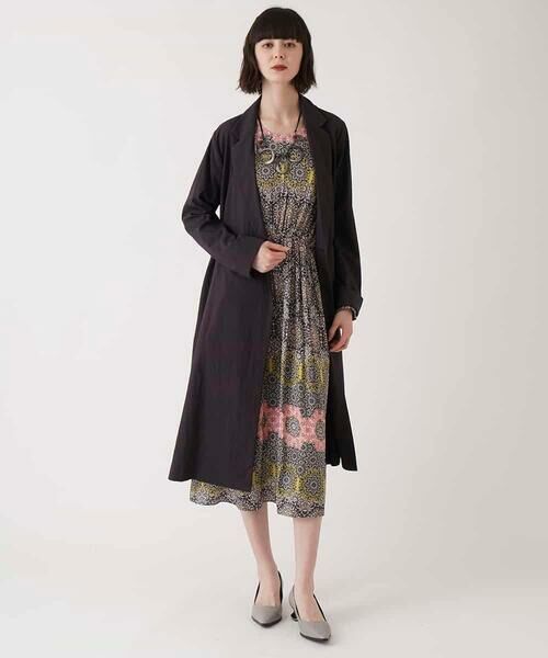 HIROKO BIS GRANDE / ヒロコビス グランデ ロング・マキシ丈ワンピース | 【大きいサイズ】ヴィンテージ風モチーフ総柄ワンピース /洗濯機で洗える | 詳細17