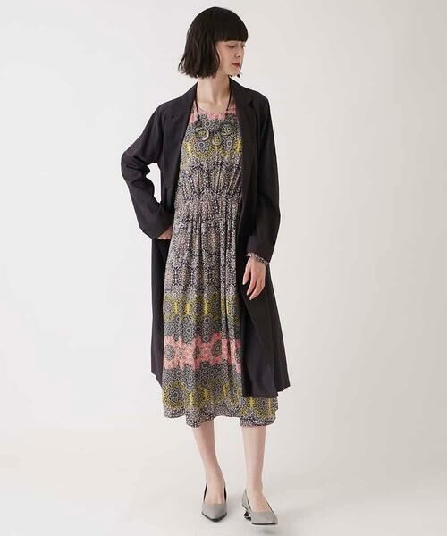 HIROKO BIS GRANDE / ヒロコビス グランデ ロング・マキシ丈ワンピース | 【大きいサイズ】ヴィンテージ風モチーフ総柄ワンピース /洗濯機で洗える | 詳細18