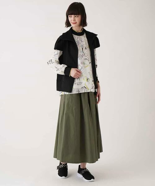 HIROKO BIS GRANDE / ヒロコビス グランデ ベスト | 【大きいサイズ】キャップスリーブニットジレ /洗える | 詳細16