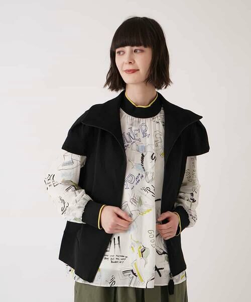 HIROKO BIS GRANDE / ヒロコビス グランデ ベスト | 【大きいサイズ】キャップスリーブニットジレ /洗える | 詳細7