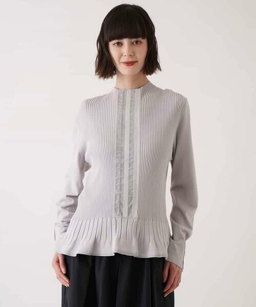 HIROKO BIS GRANDE / ヒロコビス グランデ ニット・セーター | 【大きいサイズ】ピコテープジョイントニットプルオーバー | 詳細7