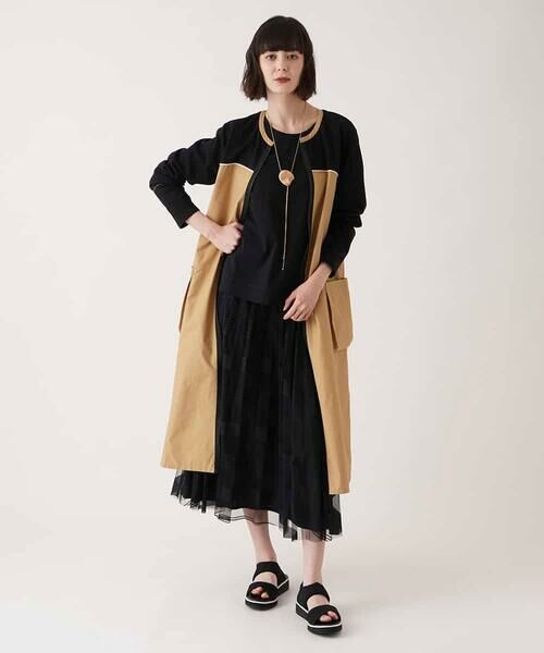 HIROKO BIS GRANDE / ヒロコビス グランデ ロング・マキシ丈スカート | 【大きいサイズ】ランダムストライプチュールスカート /洗える | 詳細15