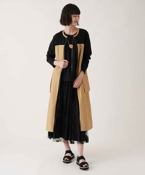 HIROKO BIS GRANDE / ヒロコビス グランデ ロング・マキシ丈スカート | 【大きいサイズ】ランダムストライプチュールスカート /洗える | 詳細16