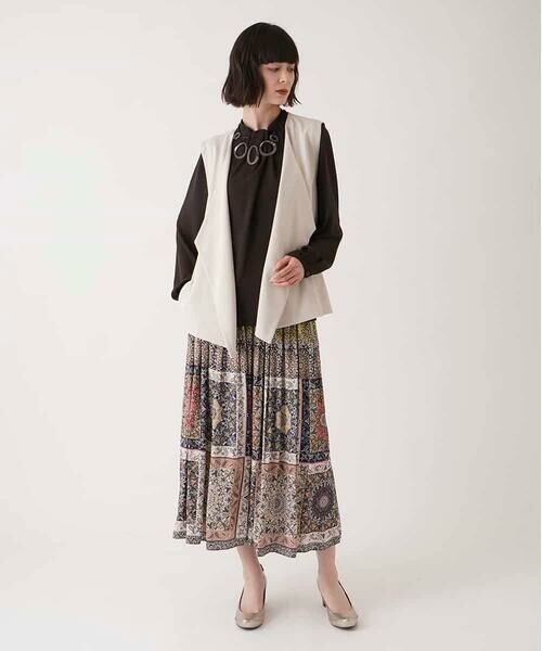 HIROKO BIS GRANDE / ヒロコビス グランデ ロング・マキシ丈スカート | 【大きいサイズ】ヴィンテージ風総柄フレアスカート /洗濯機で洗える | 詳細11