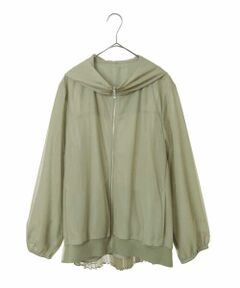 HIROKO BIS GRANDE / ヒロコビス グランデ その他アウター | 【大きいサイズ】チュールシフォンレイヤードブルゾン /洗える