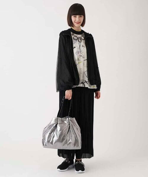 HIROKO BIS GRANDE / ヒロコビス グランデ その他アウター | 【大きいサイズ】チュールシフォンレイヤードブルゾン /洗える | 詳細13