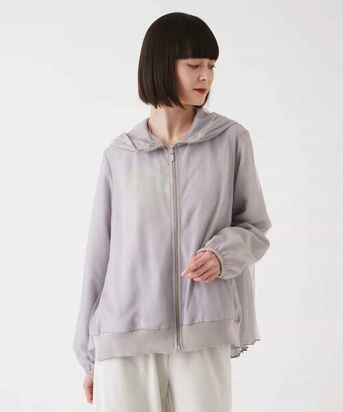 HIROKO BIS GRANDE / ヒロコビス グランデ その他アウター | 【大きいサイズ】チュールシフォンレイヤードブルゾン /洗える | 詳細5