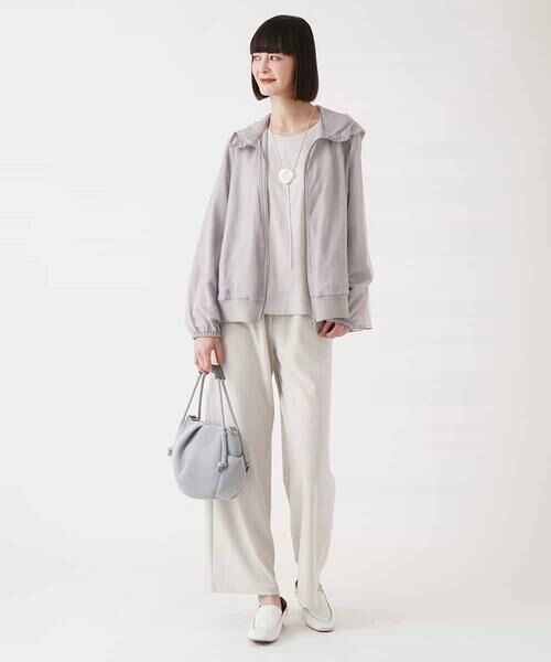 HIROKO BIS GRANDE / ヒロコビス グランデ その他アウター | 【大きいサイズ】チュールシフォンレイヤードブルゾン /洗える | 詳細7