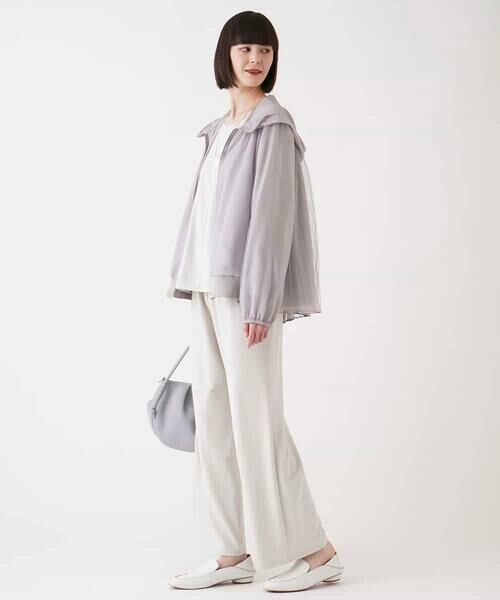 HIROKO BIS GRANDE / ヒロコビス グランデ その他アウター | 【大きいサイズ】チュールシフォンレイヤードブルゾン /洗える | 詳細8