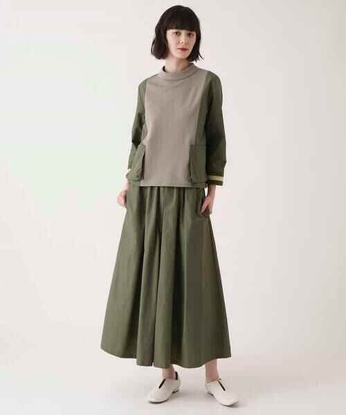 HIROKO BIS GRANDE / ヒロコビス グランデ カットソー | 【大きいサイズ】ジョイント配色プルオーバートップ /洗える | 詳細11