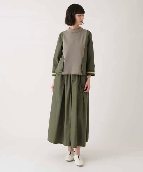 HIROKO BIS GRANDE / ヒロコビス グランデ カットソー | 【大きいサイズ】ジョイント配色プルオーバートップ /洗える | 詳細12