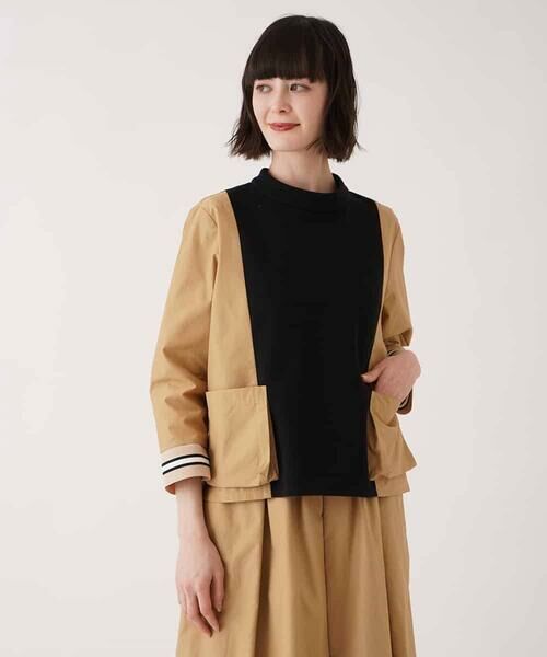 HIROKO BIS GRANDE / ヒロコビス グランデ カットソー | 【大きいサイズ】ジョイント配色プルオーバートップ /洗える | 詳細19