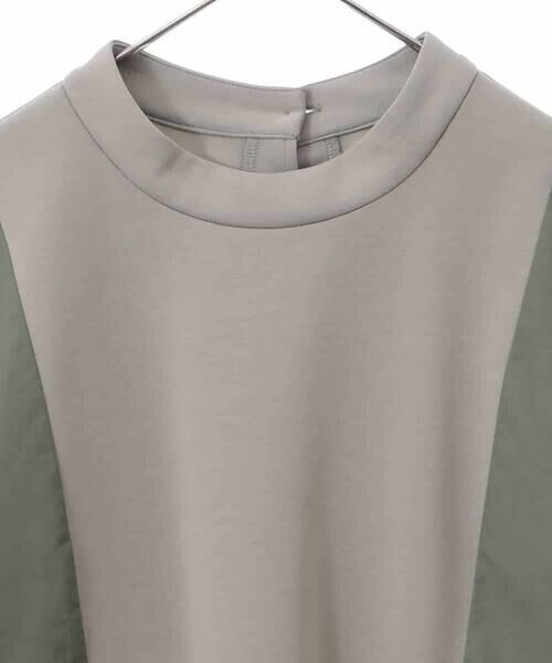 HIROKO BIS GRANDE / ヒロコビス グランデ カットソー | 【大きいサイズ】ジョイント配色プルオーバートップ /洗える | 詳細2