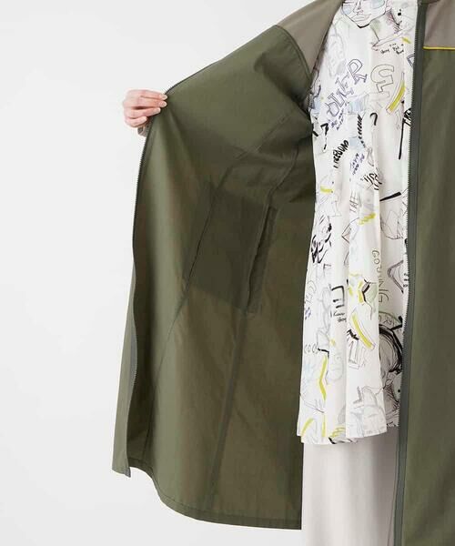 HIROKO BIS GRANDE / ヒロコビス グランデ ロング・マキシ丈ワンピース | 【大きいサイズ】ジョイント配色ジップアップワンピース /洗える | 詳細4