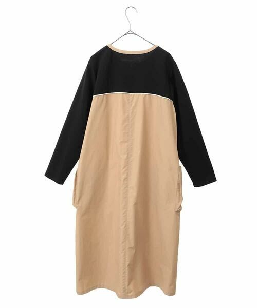 HIROKO BIS GRANDE / ヒロコビス グランデ ロング・マキシ丈ワンピース | 【大きいサイズ】ジョイント配色ジップアップワンピース /洗える | 詳細14