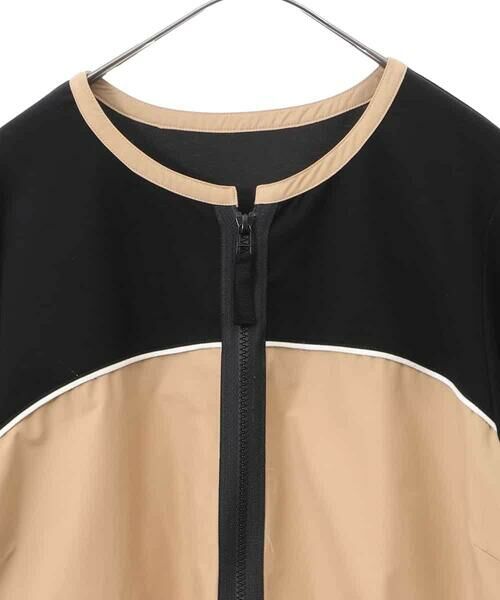 HIROKO BIS GRANDE / ヒロコビス グランデ ロング・マキシ丈ワンピース | 【大きいサイズ】ジョイント配色ジップアップワンピース /洗える | 詳細15