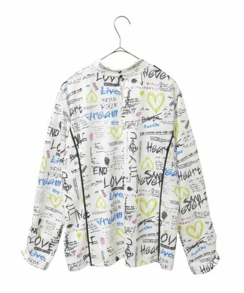 HIROKO BIS GRANDE / ヒロコビス グランデ カットソー | 【大きいサイズ】ロゴハートプリントジャージーカットソー /洗える | 詳細1