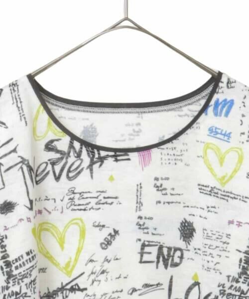 HIROKO BIS GRANDE / ヒロコビス グランデ チュニック | 【大きいサイズ】ロゴハートプリントチュニックカットソー /洗える | 詳細2