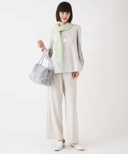 HIROKO BIS GRANDE / ヒロコビス グランデ カットソー | 【大きいサイズ】チュールジョイントカットソー /洗濯機で洗える | 詳細19