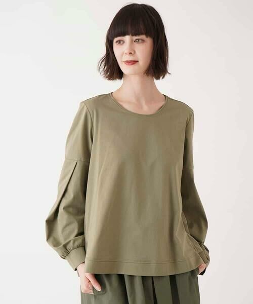 HIROKO BIS GRANDE / ヒロコビス グランデ カットソー | 【大きいサイズ】チュールジョイントカットソー /洗濯機で洗える | 詳細6