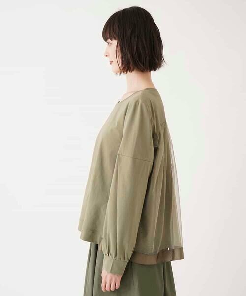 HIROKO BIS GRANDE / ヒロコビス グランデ カットソー | 【大きいサイズ】チュールジョイントカットソー /洗濯機で洗える | 詳細7