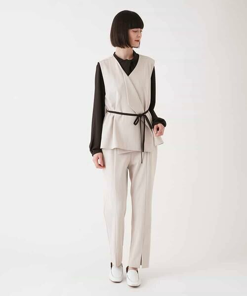 HIROKO BIS GRANDE / ヒロコビス グランデ ベスト | 【大きいサイズ】フロントドレープジャージージレ /洗濯機で洗える | 詳細12