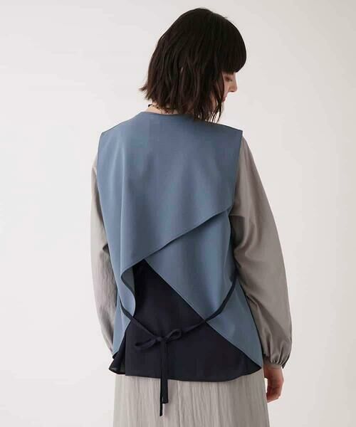 HIROKO BIS GRANDE / ヒロコビス グランデ ベスト | 【大きいサイズ】フロントドレープジャージージレ /洗濯機で洗える | 詳細15