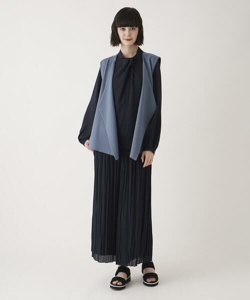 HIROKO BIS GRANDE / ヒロコビス グランデ ベスト | 【大きいサイズ】フロントドレープジャージージレ /洗濯機で洗える | 詳細19