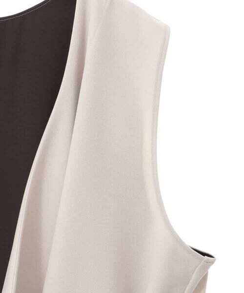 HIROKO BIS GRANDE / ヒロコビス グランデ ベスト | 【大きいサイズ】フロントドレープジャージージレ /洗濯機で洗える | 詳細4