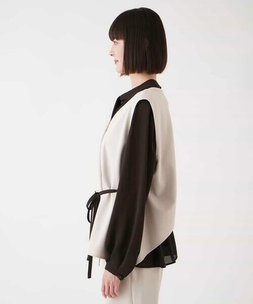 HIROKO BIS GRANDE / ヒロコビス グランデ ベスト | 【大きいサイズ】フロントドレープジャージージレ /洗濯機で洗える | 詳細8