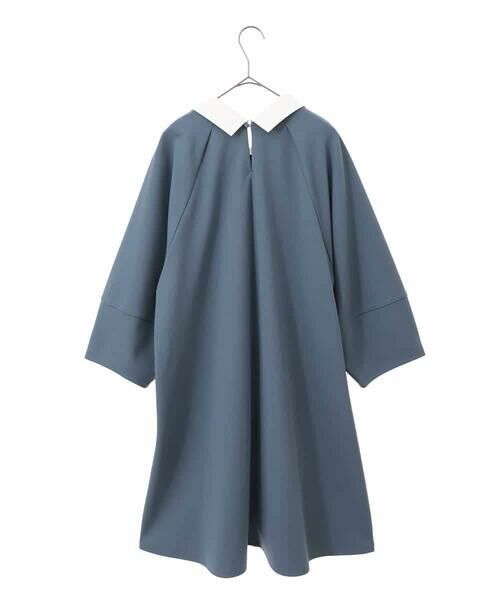 HIROKO BIS GRANDE / ヒロコビス グランデ チュニック | 【大きいサイズ】襟付きジャージーチュニックブラウス /洗える | 詳細1