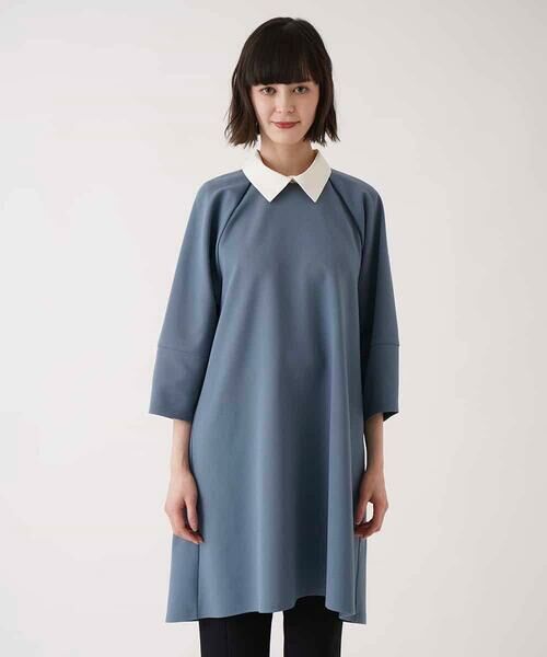 HIROKO BIS GRANDE / ヒロコビス グランデ チュニック | 【大きいサイズ】襟付きジャージーチュニックブラウス /洗える | 詳細8
