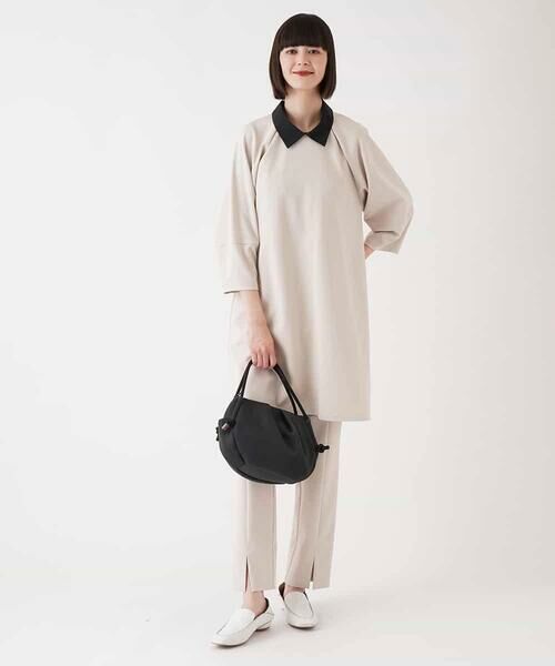 HIROKO BIS GRANDE / ヒロコビス グランデ チュニック | 【大きいサイズ】襟付きジャージーチュニックブラウス /洗える | 詳細13