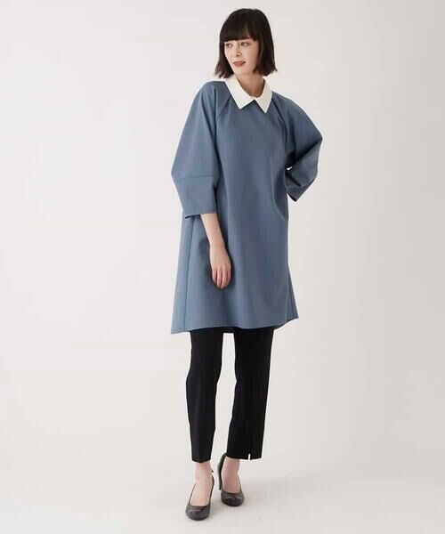 HIROKO BIS GRANDE / ヒロコビス グランデ チュニック | 【大きいサイズ】襟付きジャージーチュニックブラウス /洗える | 詳細18