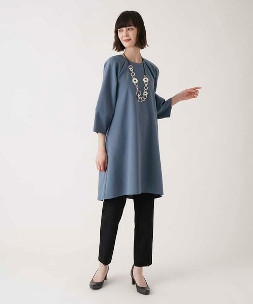 HIROKO BIS GRANDE / ヒロコビス グランデ チュニック | 【大きいサイズ】襟付きジャージーチュニックブラウス /洗える | 詳細19