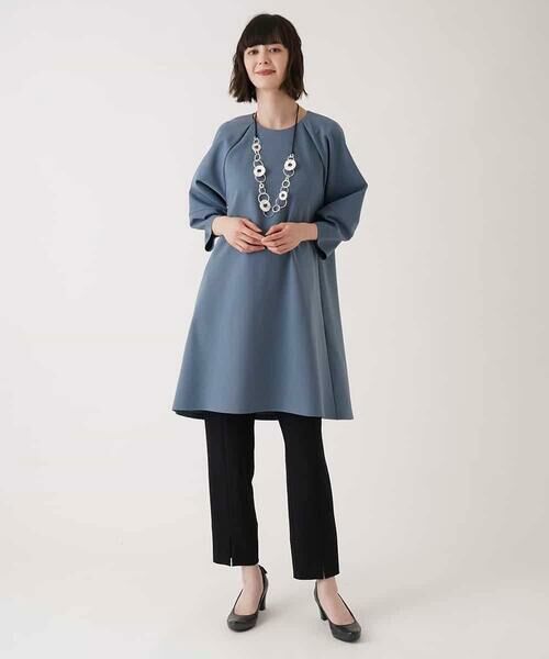 HIROKO BIS GRANDE / ヒロコビス グランデ チュニック | 【大きいサイズ】襟付きジャージーチュニックブラウス /洗える | 詳細20