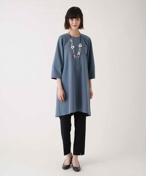 HIROKO BIS GRANDE / ヒロコビス グランデ チュニック | 【大きいサイズ】襟付きジャージーチュニックブラウス /洗える | 詳細21