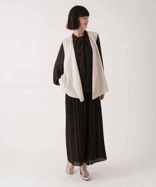 HIROKO BIS GRANDE / ヒロコビス グランデ その他パンツ | 【大きいサイズ】ジョーゼットプリーツワイドパンツ /洗える | 詳細14