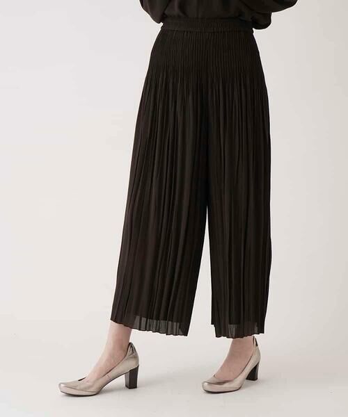 HIROKO BIS GRANDE / ヒロコビス グランデ その他パンツ | 【大きいサイズ】ジョーゼットプリーツワイドパンツ /洗える | 詳細8