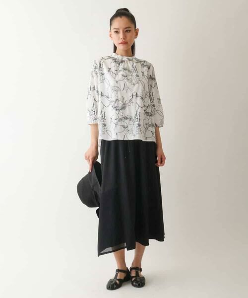 HIROKO BIS GRANDE / ヒロコビス グランデ シャツ・ブラウス | 【大きいサイズ】線描き刺繍デザインブラウス /洗える | 詳細11